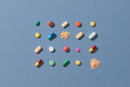 Assorted pharmaceutical medicine pills