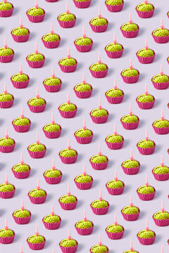 Brain muffins with candles