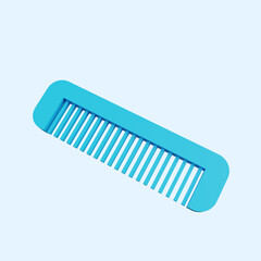 3d illustration simple object comb