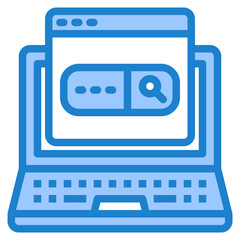 search blue style icon