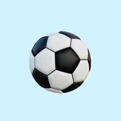 3d illustration simple object soccer ball