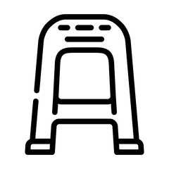 chair plastic line icon vector. chair plastic sign. isolated contour symbol black illustration