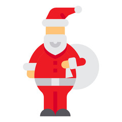 Santa Claus flat icon