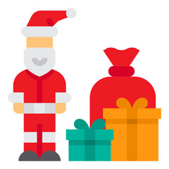 Santa Claus flat icon