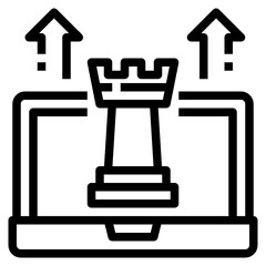 chess line icon