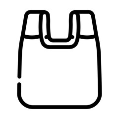 bag plastic material line icon vector. bag plastic material sign. isolated contour symbol black illustration