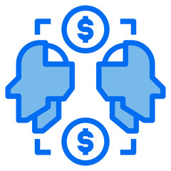 mobile blue line icon