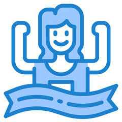 woman blue style icon