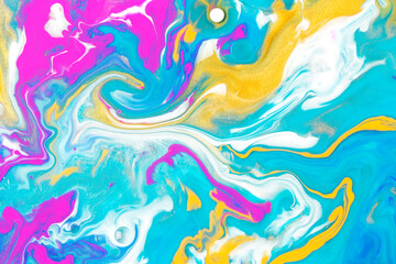 Blue Abstract Liquid Background With Splashes