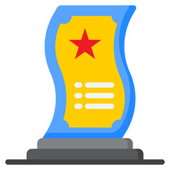 trophy flat style icon