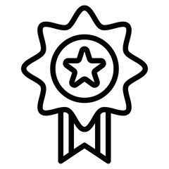 medal outline style icon
