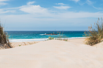 Beautiful beaches in Ferrol, Galicia. North of Spain 