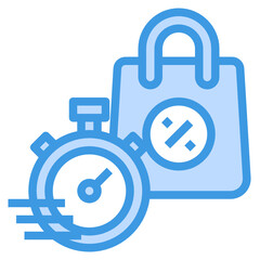 Shipping blue line icon