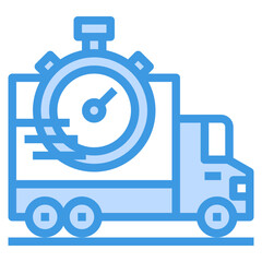 Shipping blue line icon