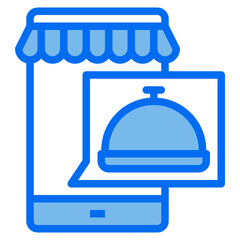 mobile blue line icon