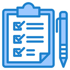 clipboard blue style icon