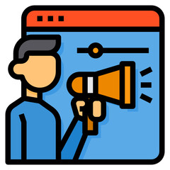 Advertising line icon