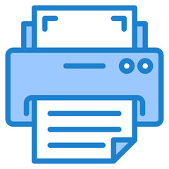 printer blue style icon