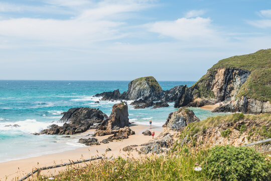 Beautiful beaches in Ferrol, Galicia. North of Spain 