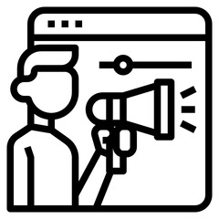 Advertising line icon