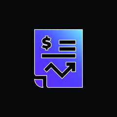 Accounting blue gradient vector icon