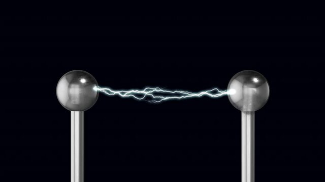 Electrical discharge between the electrodes