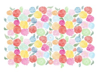 seamless pattern with flowers ,colorful blooming of summer. Beauty floral for fabric, wedding, wallpaper and gift wrap.