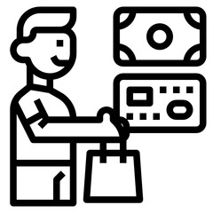 Shopper line icon