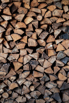 Stacked marked logs