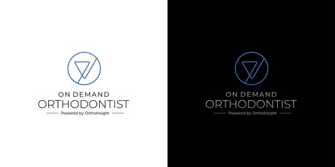 Modern and sophisticated dental orthodontic specialist logo design 1
