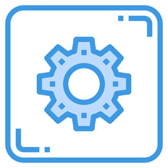 Configuration blue line icon