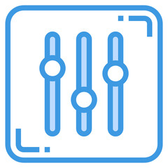 Control blue line icon