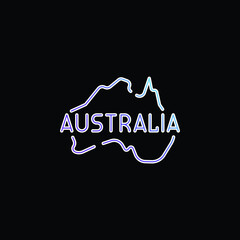 Australia blue gradient vector icon