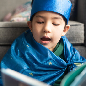 A child reading a book