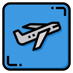 Airplane line icon