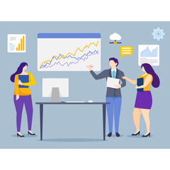 SEO Team discussing web optimization plan