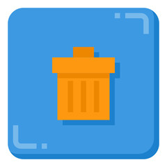 Trash flat icon