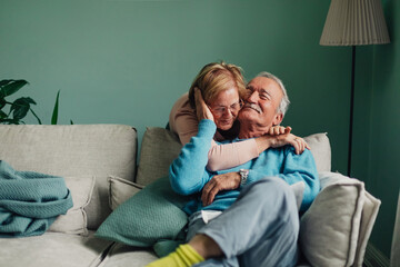 A Senior Love Couple at Home