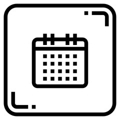 Calendar line icon