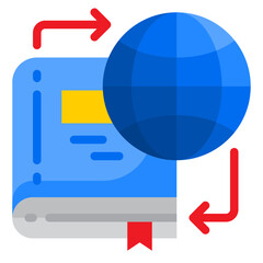 global flat style icon
