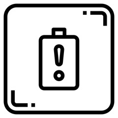 Low Battery line icon