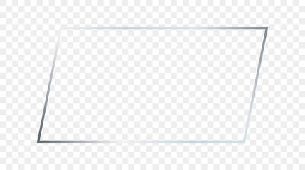 Silver glowing rectangular shape frame