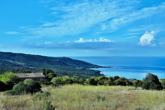 Corsica-view over the beach Cupabia