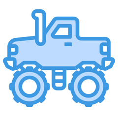 Car blue line icon