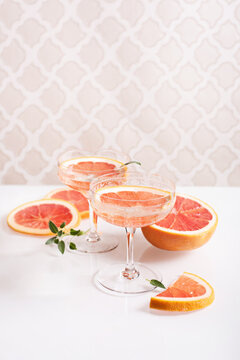 Champagne Coupes Table Setting