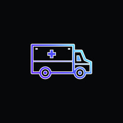 Ambulance blue gradient vector icon