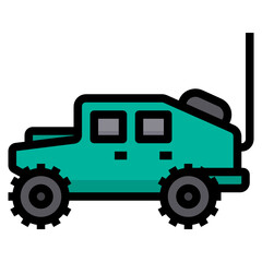 Armored line icon