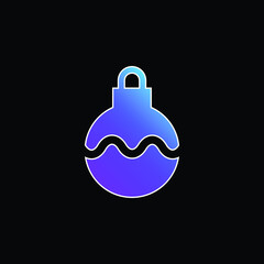 Bauble blue gradient vector icon