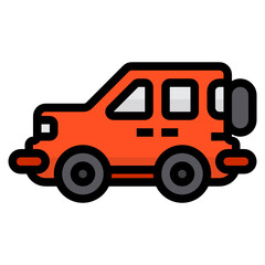 Jeep line icon