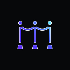 Barrier blue gradient vector icon